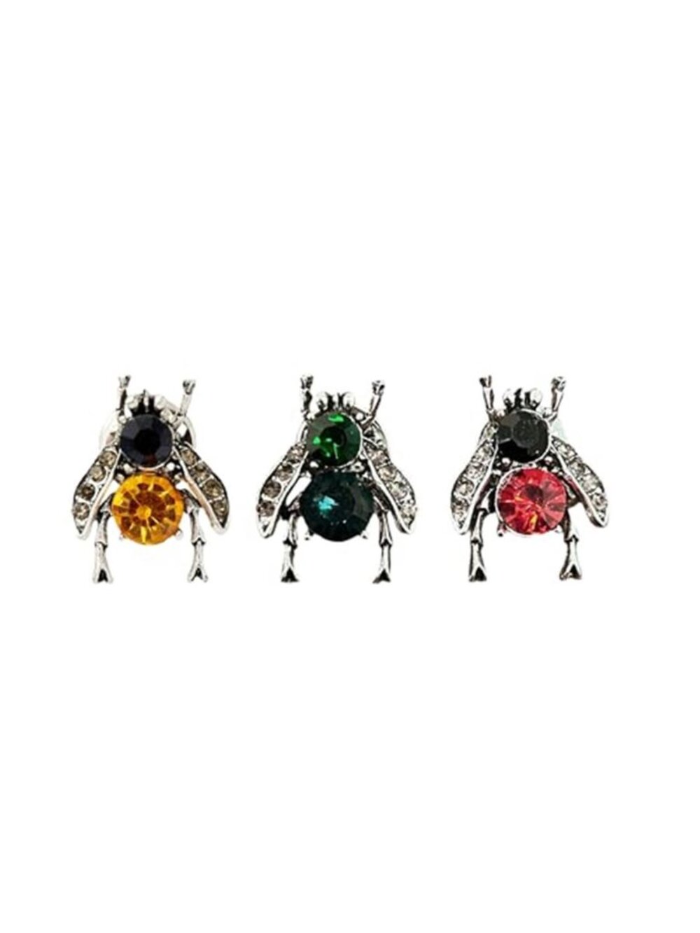 3Pcs Sparkling Rhinestone Bee Brooch Pin for Women Vintage Insect Lapel Pin